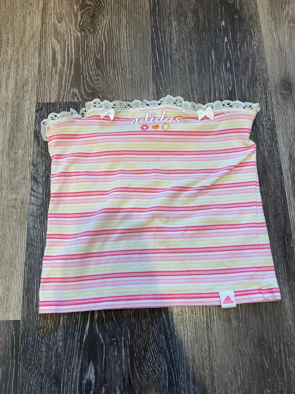 upcyled vintage adidas tribe tube top